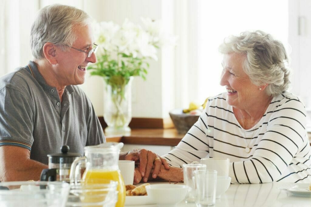 Senior couple enjoying independent living