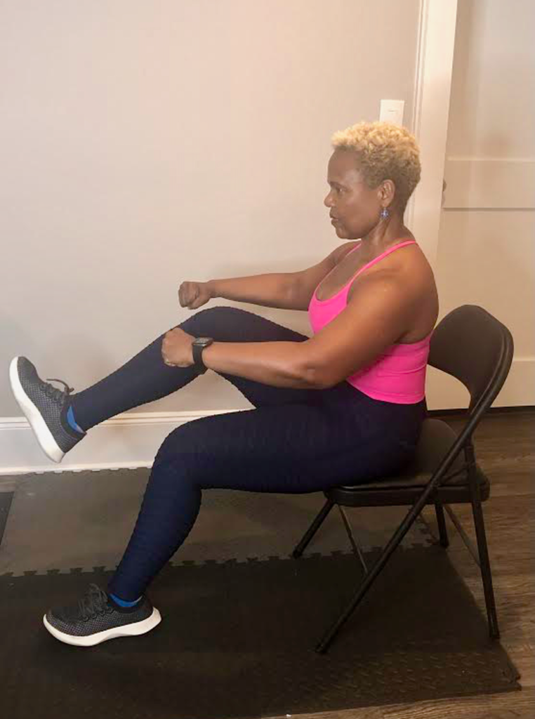 How to work out your core while seated.