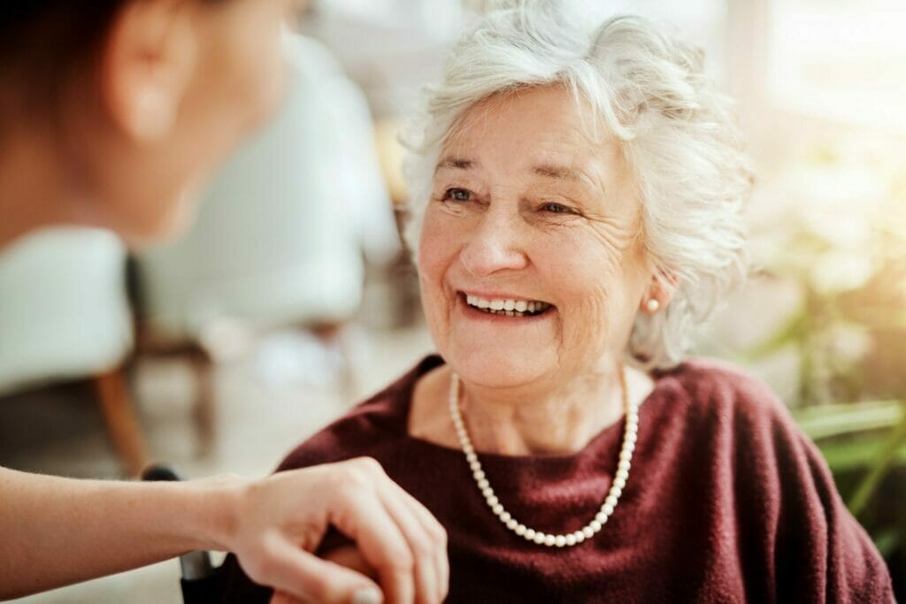 Senior woman smiling