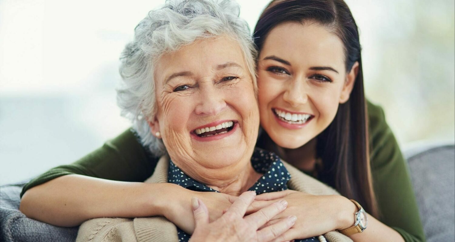 Senior woman with granddaughter