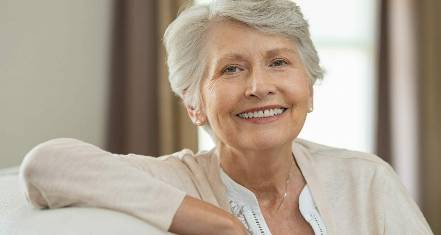 Senior woman smiling